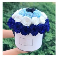 Nouveau design fleur éternelle décoration longue durée fleur cadeau saint valentin roses préservées mauvais yeux en boîte