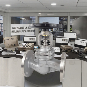 Vanne à soupape manuelle en CF8 avec joint à soufflet PN16 PN25, type à bride, OEM, pour applications vapeur et eau haute température Nalisha - Product Image 3