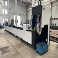 Máquina de Corte Láser de Fibra CNC para Tubos con Mandril Rotatorio 3D 45 °   Cortadora de tubos con alimentación automática y corte a cero para tubos redondos y cuadrados