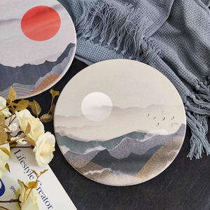 Posavasos Redondo de Diatomita Howhom, Diseño Oriental, Absorbente y Duradero para Comedor - Product Image 3