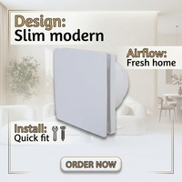 Ventilateur de ventilation de salle de bain commercial à haut débit d'air de 6 pouces avec volet anti-retour, fonctionnement silencieux à 50 dB, 26 W, alimenté en courant alternatif pour