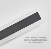 Applique murale LED longue et moderne pour hôtel, villa, restaurant, cuisine - Utilisation extérieure, construction en acrylique, blanc chaud 3500K, durable