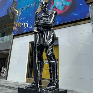 Grandes estatuas de guerreros romanos de fibra de vidrio, esculturas de soldados espartanos guardando el perímetro, decoración para la entrada de hoteles y centros comerciales. - Product Image 5