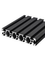 Profilé en aluminium extrudé noir 2040 à rainures en V, profilé en aluminium CNC à rainures en T, extrusion d'aluminium