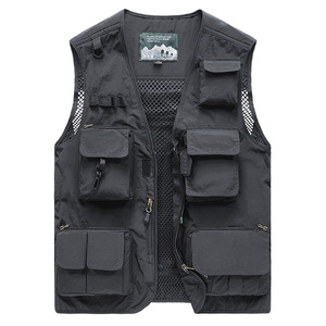 <span class=keywords><strong>Gilet</strong></span> <span class=keywords><strong>sans</strong></span> manches pour <span class=keywords><strong>homme</strong></span>, photographe, en maille cargo, avec poches multiples, 6XL, pour l'<span class=keywords><strong>été</strong></span>, pour la randonnée et la pêche - Product Image 4