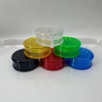 Vente en gros de broyeur d'herbes à tabac en plastique personnalisé 60mm 3 couches broyeur acrylique broyeur de tabac manuel en plastique pour magasin de fumée