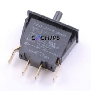 D2D-3104 Limit Switch Switch Double Pole Single Throw - Normally Open Round Plunger 250V - Product Image 1