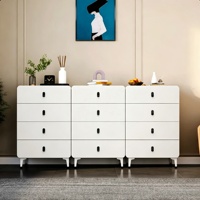 Petite commode pour chambre à coucher avec 4 tiroirs de rangement, commode pour chambre d'enfant, table de chevet avec tiroirs pour salon