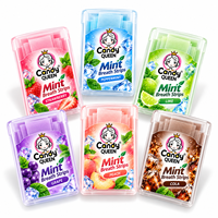 Wholesale Custom Sugar Free Available Mint Breath Strips Candy Thin Oral Freshener Film Mixed Flavor Private Label Candy Pack