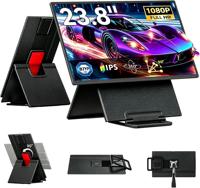 Monitor Portátil de 24 Pulgadas, 100Hz, 1080P FHD IPS, Extensor de Pantalla para Laptop con Soporte Giratorio y Conexión USB Plug-Play para Trabajo, Hogar, Oficina y Juegos