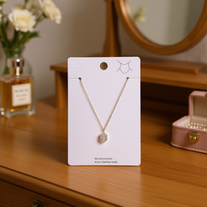 Collana Pentagonale in Acciaio Inossidabile con Strass, Gioielli alla Moda per Donne - Product Image 2