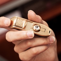 JOBON Allume-cigare à gaz butane rechargeable personnalisé avec logo personnalisé, flamme bleue à triple jet, vente en gros de fumée