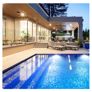 Tùy chỉnh mosaico piscina vuông dải màu xanh màu xanh lá cây thủy tinh pha lê hồ bơi gạch khảm - Product Image 6