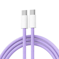 Kabel usb-c pengisian daya cepat, kabel c Tipe C warna-warni 1m 3,3 kaki 60w 3a Pd untuk Ipad ponsel Tablet UCB12