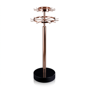 Astrid 162 CM Moderno y Ecológico Soporte Giratorio de Acero Inoxidable Color Oro Rosa para Exhibición de Extensiones de Cabello - Product Image 1