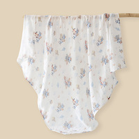 Couverture en mousseline pour bébé, respirante, 2 plis, motifs de dessins animés, 100% coton, couverture d'emmaillotage, couverture pour nouveau-né