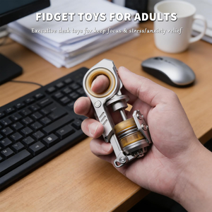 指尖陀螺 EDC ADHD 工具 办公桌玩具 提高注意力 缓解焦虑 男士炫酷指尖玩具 PEI 钛不锈钢 - Product Image 2