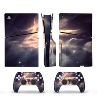 Autocollant en vinyle personnalisé anti-rayures pour la console Playstation 5 PS5 Slim avec lecteur de disque et la manette, couverture intégrale