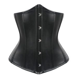 PU Leather Waist <strong>Trainer</strong> Corset <strong>Prom</strong> Fishbone Tummy Shaper Elegant Corset Dress Waist Support Femme Corset - Product Image 4