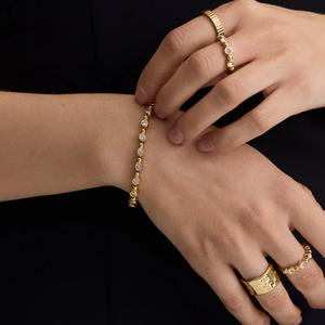 Bracciale Tennis Classico LUCKYJIU Personalizzato, Impermeabile, Antiossidante, Ipoallergenico, Placcato Oro 18k con Zirconi per Donne - Product Image 3