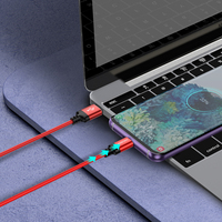 Cables trenzados de nailon para dispositivos electrónicos, cable micro usb tipo C de carga rápida, accesorios y partes de uso comn