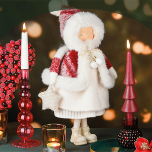 Venta caliente artesanías de resina artesanías rojas para Niños Niñas Ropa creativa de Navidad de invierno y decoraciones de ambiente festivo - Product Image 1