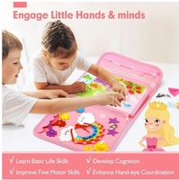 Cadeau d'anniversaire Prince rose 18 en 1 activités d'apprentissage préscolaire jouets planche occupée jouets Montessori pour garçon de 2 à 4 ans