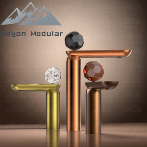 Wayon Matte Black Waterfall Bathroom Basin Faucet Modern Single Handle Low <strong>Top</strong> Mixer <strong>Tap</strong> - Product Image 2