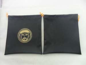 Qualité Logo Personnalisé Cordon Emballage Satin De Soie Noir Bijoux Boucle D'oreille Bijoux Pochette En Satin - Product Image 6