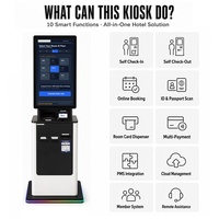 Kios Layanan Mandiri Hotel Interaktif dengan Pemindai Paspor, Dispenser Kartu RFID, dan Integrasi PMS Plug and Play