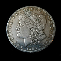 Moneda de Dólar Morgan Antigua de EE. UU. de 26 g, Réplica de Moneda de Plata de la Libertad de Morgan, Dinero Antiguo de EE. UU.