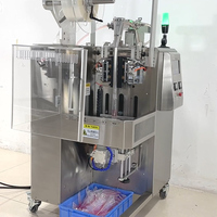 Machine d'emballage automatique verticale pour sachets de liquides, chocolat, sauce caramel, pâte d'arachide, beurre de cacahuète