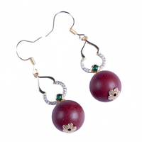 Boucles d'oreilles pendantes en forme de gourde porte-bonheur chinoise, charme Feng Shui, faites à la main, cadeau traditionnel porte-bonheur, OEM/ODM
