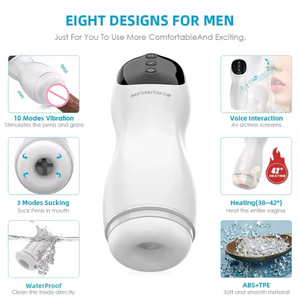 Masturbatore Elettrico Maschile all'Ingrosso con Voce, 10 Modalità Telescopiche e 3 Modalità di Aspirazione per Stimolazione - Giocattoli Sessuali - Product Image 6