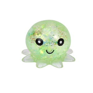 Jouet en peluche pieuvre mignon lumineux à remontée lente, anti-stress à presser, jouet sensoriel populaire, vente en gros, cadeau de fête - Product Image 5