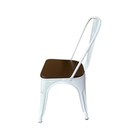 Chaise de salle à manger moderne Chaise de bistrot industrielle en métal Chaises de restaurant empilables