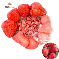 Oem Fabriek Leverancier Plastic Fles Knapperige Gevriesdroogde Gesneden Aardbeien Chinese Aardbei Snacks