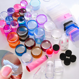 Tampon à ongles en silicone Aurora Jelly avec grattoir <span class=keywords><strong>Kit</strong></span> d'estampage pour manucure, 1 pièce - Product Image 1