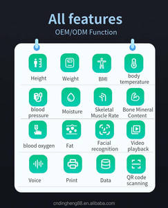 DHM-800C Pèse-personne mécanique à 8 électrodes, haute précision, écran tactile LCD 24 pouces, construction en acier, garantie de 12 mois - Product Image 3