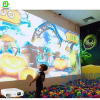Projecteur mural interactif Jiaqile avec projection de balles, résolution 1920x1080, 60+ jeux, coque métallique 2x3m