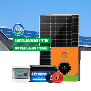 ระบบพลังงานแสงอาทิตย์ E-Sun 3kW 24V กริดพร้อมแบตเตอรี่ LiFePO4สำหรับใช้ในเชิงพาณิชย์ - Product Image 2
