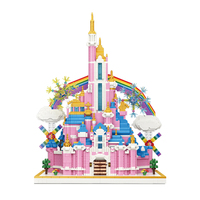 <strong>Best</strong> <strong>Selling</strong> Toys Educational Plastic Pink Castle Micro Particle <strong>Building</strong> Blocks <strong>Brick</strong> Toy Set