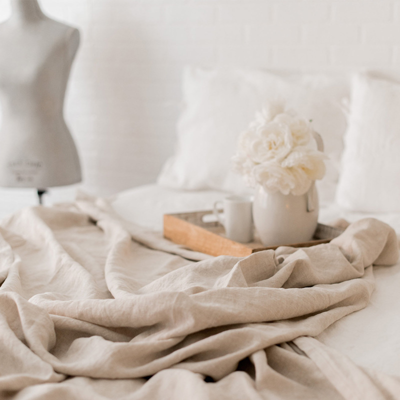 Lino tinto in filo "Rain Dew"