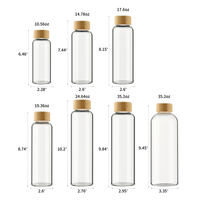 Offre Spéciale 16oz 34oz sans BPA bouteille d'eau en verre borosilicaté incassable randonnée poignée Camp extérieur bouteille d'eau en verre avec couvercle