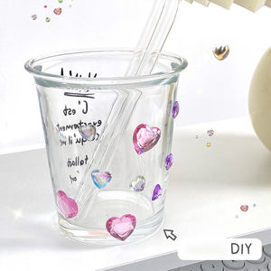 Pegatinas Decorativas de Corazón con Cristales de Imitación, Resistentes al Agua, para Manualidades, 5 Colores, Material de Resina - Product Image 4