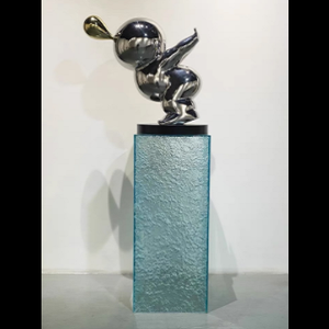 Cilindro acrilico trasparente del banco di mostra della Base degli ornamenti del pavimento del modello di pietra a strisce del <span class=keywords><strong>negozio</strong></span> di <span class=keywords><strong>abbigliamento</strong></span> acrilico - Product Image 5