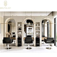 Mobilier de salon de beauté, aménagement intérieur complet sur mesure, station de manucure, décoration de salon de coiffure tout-en-un, rénovation.