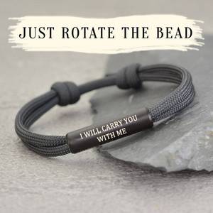 <span class=keywords><strong>Pulsera</strong></span> de Paracord <span class=keywords><strong>Militar</strong></span> de Acero Inoxidable al por Mayor, Grabada con Nombre, Ajustable, <span class=keywords><strong>Pulsera</strong></span> de Promesa para Él, Regalo - Product Image 1