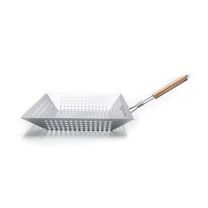 Cesta para Asar de Lujo, Cesta para Asar de Acero Inoxidable con Mango de Madera, Accesorio de Cocina Duradero para Barbacoa, para Parrillas de Carbón y Gas - Product Image 6