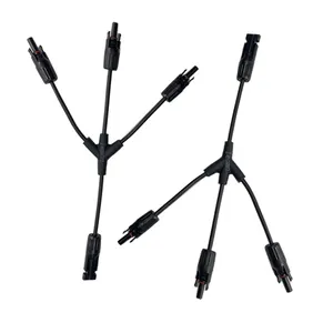 1000V 1500V DC 30A Solar Panel Y Branch Connectors Cable 1to 3 Splitter Solar Cable Wire Plug Tool Kit for Solar Panel